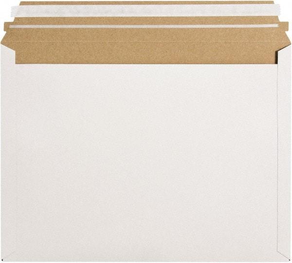 Made in USA - 9-1/2" Long x 12-1/2" Wide Peel-Off Self-Seal Flat Mailer - White - Makers Industrial Supply