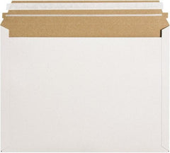 Made in USA - 9-1/2" Long x 12-1/2" Wide Peel-Off Self-Seal Flat Mailer - White - Makers Industrial Supply