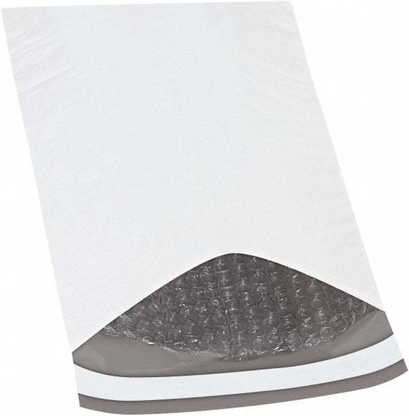 Made in USA - 12" Long x 7-1/4" Wide Peel-Off Self-Seal Padded Mailer - White - Makers Industrial Supply