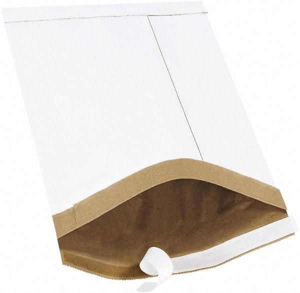 Made in USA - 14-1/2" Long x 8-1/2" Wide Peel-Off Self-Seal Padded Mailer - White - Makers Industrial Supply