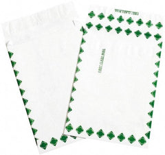 Dupont - 16" Long x 12" Wide Peel-Off Self-Seal Tyvek Expansion Envelope - White/Green - Makers Industrial Supply