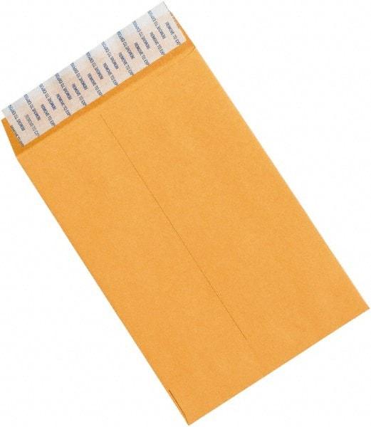 Made in USA - 9" Long x 6" Wide Peel-Off Self-Seal Natural Kraft Envelope - Kraft - Makers Industrial Supply