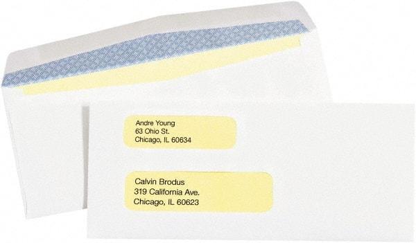 Made in USA - 8-7/8" Long x 3-7/8" Wide Gummed Flap Plain White Envelope with Window - White - Makers Industrial Supply