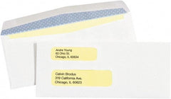 Made in USA - 8-7/8" Long x 3-7/8" Wide Gummed Flap Plain White Envelope with Window - White - Makers Industrial Supply