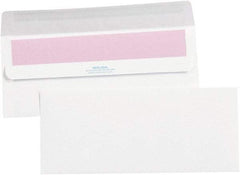 Made in USA - 9-1/2" Long x 4-1/8" Wide Self Seal Plain White Envelope - White - Makers Industrial Supply