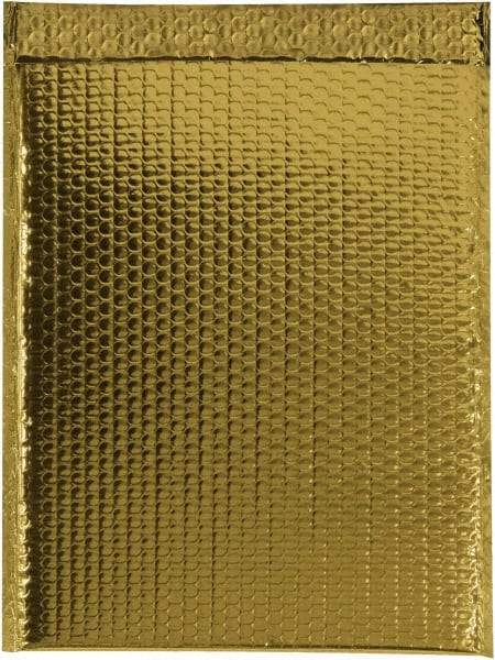 Made in USA - 17-1/2" Long x 13" Wide Peel-Off Self-Seal Bubble Mailer - Gold - Makers Industrial Supply