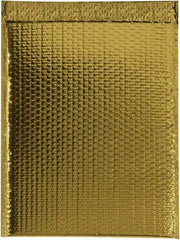 Made in USA - 17-1/2" Long x 16" Wide Peel-Off Self-Seal Bubble Mailer - Gold - Makers Industrial Supply