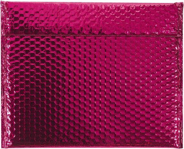 Made in USA - 11" Long x 13-3/4" Wide Peel-Off Self-Seal Bubble Mailer - Pink - Makers Industrial Supply