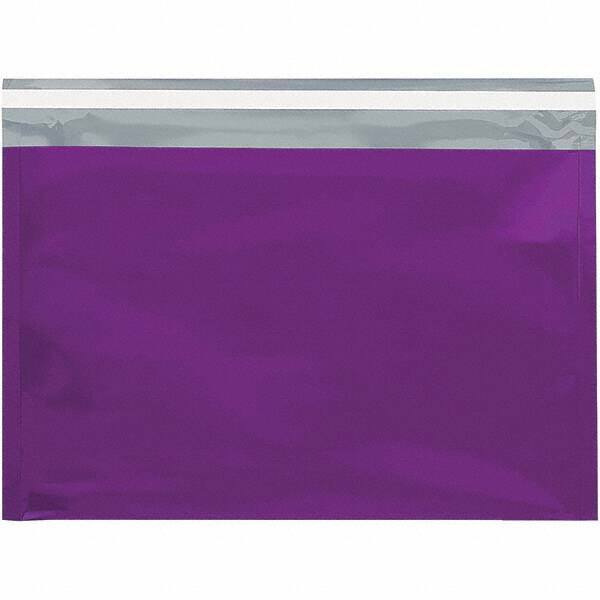 Value Collection - 12-3/4" Long x 9-1/2" Wide Peel-Off Self-Seal Metallic Mailer - Purple - Makers Industrial Supply