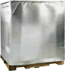 Made in USA - 48" Long x 40" Wide x 60" High x 3/16" Thick Pallet Cover - Silver, Case - Makers Industrial Supply