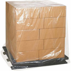 Made in USA - 48" Long x 48" Wide x 72" High Pallet Cover - Clear, Case, 50 Piece - Makers Industrial Supply