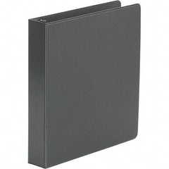 UNIVERSAL - 275 Sheet Capacity, 8-1/2 x 11", Non-View Ring Binder - Polypropylene, Black - Makers Industrial Supply