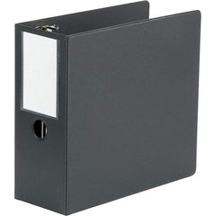 Universal One - 950 Sheet Capacity, 8-1/2 x 11", Non-View Ring Binder - Polypropylene, Black - Makers Industrial Supply