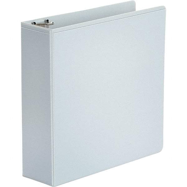 UNIVERSAL - 460 Sheet Capacity, 8-1/2 x 11", View Ring Binder - Polypropylene, White - Makers Industrial Supply