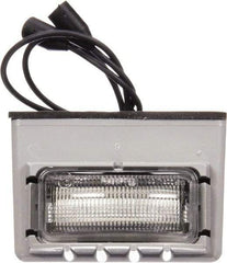 Truck-Lite - 2" Long, Clear LED License Light - 12 Volts, Includes LED Light, Bracket, Gasket - Makers Industrial Supply