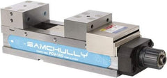 Samchully - 125mm Jaw Width, 230mm Jaw Opening Capacity, Horizontal Stationary Machine Vise - Manual Operation, 1 Station, 505mm Long x 48.3mm Deep, 50mm Jaw Height, Alloy Steel - Makers Industrial Supply