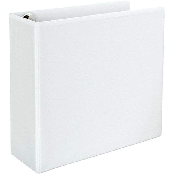 Universal One - 780 Sheet Capacity, 8-1/2 x 11", View Ring Binder - Polypropylene, White - Makers Industrial Supply