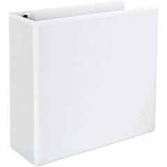 Universal One - 780 Sheet Capacity, 8-1/2 x 11", View Ring Binder - Polypropylene, White - Makers Industrial Supply