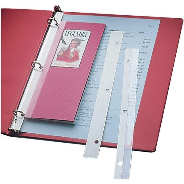 C-LINE - 200 Sheet Capacity, 1 x11", Binder Insert Strips - Plastic, Clear - Makers Industrial Supply