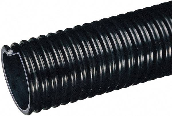 Kuriyama of America - 2-1/2" ID x 3.07" OD, 40 Max psi, Full In. Hg, Dry Material Handling & Transfer Hose - Polyurethane Liner, PVC Cover, -40 to 150°F, 3" Bend Radius, 100' Coil Length, Black - Makers Industrial Supply