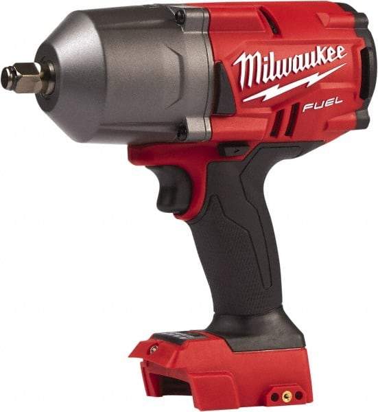 Milwaukee Tool - 1/2" Drive 18 Volt Pistol Grip Cordless Impact Wrench & Ratchet - 1,750 RPM, 0 to 2,100 BPM, 1,000 Ft/Lb Torque, Lithium-Ion Batteries Not Included - Makers Industrial Supply