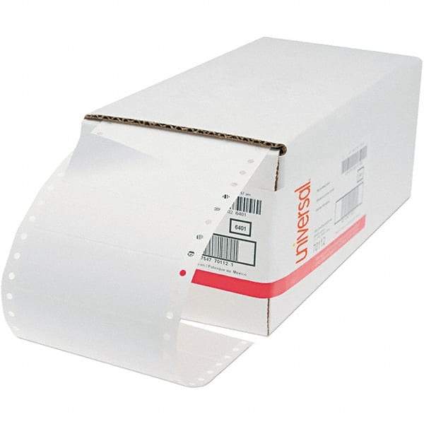 UNIVERSAL - 6" Long, White Paper Shipping Label - For Dot Matrix Printers - Makers Industrial Supply