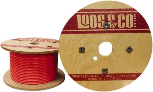 Loos & Co. - 3/16" x 1/8" Diam, Galvanized Steel Wire Rope - 1,700 Lb Breaking Strength, 7 x 7, Vinyl Coating - Makers Industrial Supply