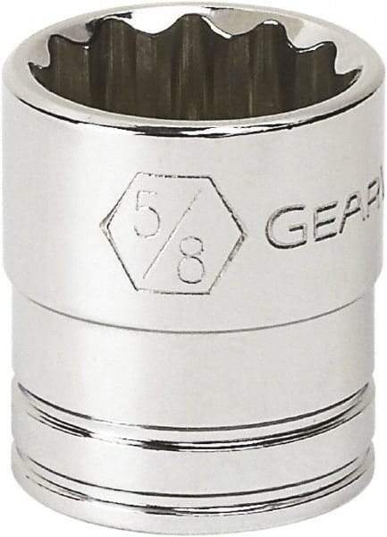 GearWrench - 5/16", 3/8" Drive, Standard Hand Socket - 12 Points, 1" OAL, Alloy Steel, Chrome Finish - Makers Industrial Supply