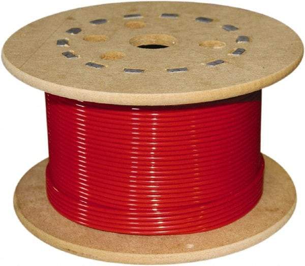 Loos & Co. - 1/8" x 3/32" Diam, Stainless Steel Wire Rope - 920 Lb Breaking Strength, 7 x 7, Vinyl Coating - Makers Industrial Supply