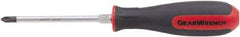 GearWrench - #2, 10-11/16" OAL, Standard Phillips Screwdriver - 6" Blade Length, Round Shank, Acetate with Rubber Grip Handle - Makers Industrial Supply