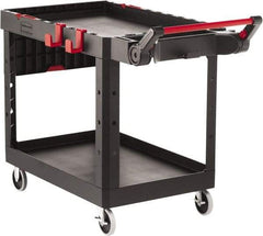 Rubbermaid - 500 Lb Capacity, 25-3/16" Wide x 51-15/32" Long x 36" High Heavy Duty Utility Cart - 2 Shelf, 17 Slot, Structural Foam - Makers Industrial Supply