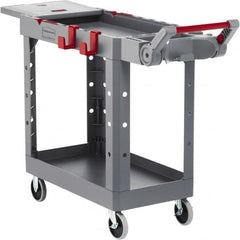 Rubbermaid - 500 Lb Capacity, 17-3/4" Wide x 46-3/16" Long x 36" High Heavy Duty Utility Cart - 2 Shelf, 12 Slot, Structural Foam - Makers Industrial Supply