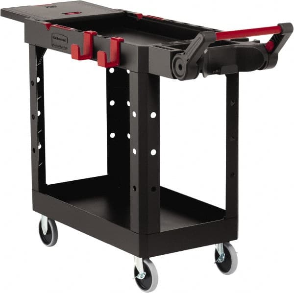 Rubbermaid - 500 Lb Capacity, 17-3/4" Wide x 46-3/16" Long x 36" High Heavy Duty Utility Cart - 2 Shelf, 12 Slot, Structural Foam - Makers Industrial Supply