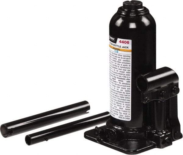 Sunex Tools - 6 Ton Capacity Bottle Jack - 8.3" to 16.3" High, 4.8" Long x 4.53" Wide Base - Makers Industrial Supply