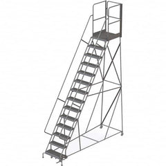 TRI-ARC - Rolling & Wall Mounted Ladders & Platforms Type: Rolling Warehouse Ladder Style: Rolling Platform Ladder - Makers Industrial Supply