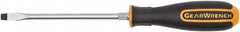 GearWrench - 5/16" Blade Width, 11-1/4" OAL Slotted Screwdriver - 6" Blade Length, Round Shank, Acetate with Rubber Grip Handle - Makers Industrial Supply