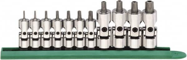 GearWrench - 11 Piece 1/4 & 3/8" Drive Torx Bit Socket Set - T8 to T55 Torx - Makers Industrial Supply