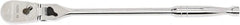 GearWrench - 1/2" Drive Pear Head Ratchet - Full Polish Chrome Finish, 17" OAL, 84 Gear Teeth, Full Polished Handle, Locking Flex Head - Makers Industrial Supply