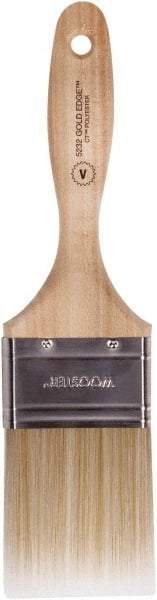 Wooster Brush - 2-1/2" Flat Polyester Varnish Brush - 2-15/16" Bristle Length, 5-1/4" Wood Beavertail Handle - Makers Industrial Supply