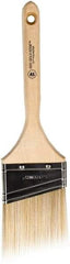 Wooster Brush - 3" Angled Polyester Angular Brush - 2-15/16" Bristle Length, 6-13/16" Wood Fluted Handle - Makers Industrial Supply