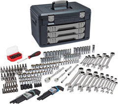 GearWrench - 232 Piece 1/4 & 3/8" Drive Mechanic's Tool Set - Comes in Blow Molded Case with 3 Drawers - Makers Industrial Supply