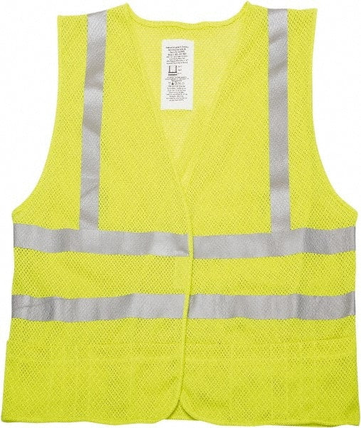 Ability One - Size L Yellow Mesh Public Safety High Visibility Vest - Makers Industrial Supply