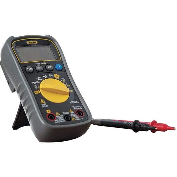 General - TS04, CAT III, 600 VAC/VDC, Digital True RMS Multimeter - 40 mOhm, Measures Voltage, Current, Resistance, Temperature - Makers Industrial Supply