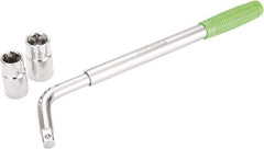 OEM Tools - 21" Long Cylindrical Shaped Lug Nut Wrench Tire Iron - Telescoping, 11/16, 3/4, 13/16, 7/8" Hex, 17, 19, 21, 22mm - Makers Industrial Supply