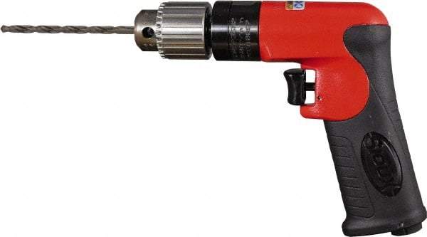 Sioux Tools - 1/4" Keyed Chuck - Pistol Grip Handle, 3,600 RPM, 12 LPS, 0.5 hp, 90 psi - Makers Industrial Supply