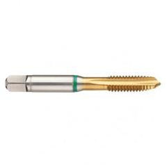 M12x1.0 6H 4-Flute Cobalt Green Ring Spiral Point Plug Tap-TiN - Makers Industrial Supply