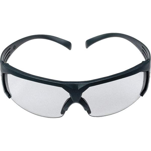 3M - Gray Lenses, Framed Safety Glasses - Scratch Resistant, Gray Frame, Size Universal, Wrap Around - Makers Industrial Supply