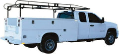 Buyers Products - Steel Ladder Rack - 162" Long, Black, For Use with Single & Dual Rear Wheel Utility Compartments - Makers Industrial Supply