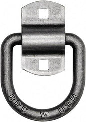 Buyers Products - Steel D-Ring with 2-Hole Mounting Bracket - 3-1/2" Long, Gray, For Use with Cargo Control - Makers Industrial Supply