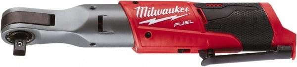 Milwaukee Tool - 1/2" Drive 12 Volt Pistol Grip Cordless Impact Wrench & Ratchet - 175 RPM, 60 Ft/Lb Torque, Lithium-Ion Batteries Not Included - Makers Industrial Supply